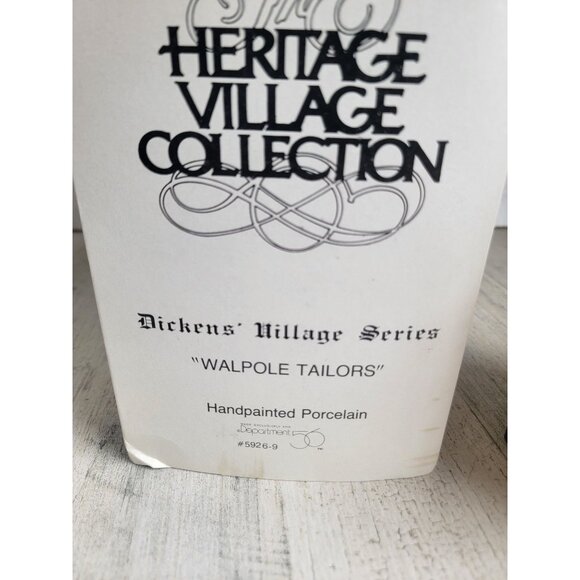 Dept 56 59269 Walpole Tailors heritage village accessory xmas - Picture 9 of 9